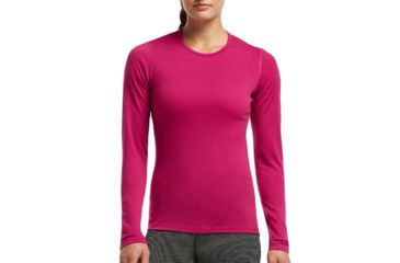 Image of Icebreaker Oasis Long Sleeve Crew Top - Women's-Raspberry-Small