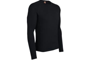 Image of Icebreaker Oasis Long Sleeve Crewe 200 Clearance - Men's - Black L
