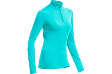 Image of Icebreaker Oasis Long Sleeve Half Zip Top - Women's-Aquamarine-X-Small