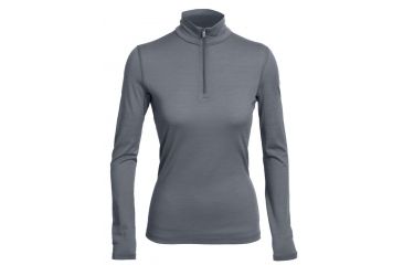 Image of Icebreaker Oasis Long Sleeve Half Zip Top - Women's-Gritstone Heather-Medium