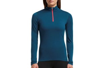 Image of Oasis Long Sleeve Half Zip Top - Womens-Night/Grapefruit-X-Small