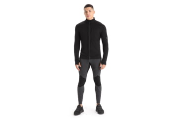 Image of Icebreaker Original Long Sleeve Half Zip Top - Mens, Black, Extra Small, IB100871001XS