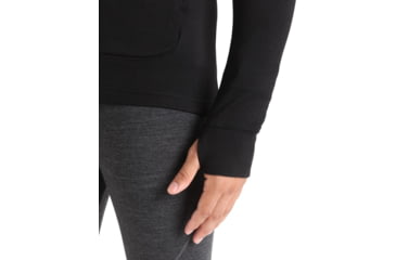 Image of Icebreaker Original Long Sleeve Half Zip Top - Mens, Black, Extra Small, IB100871001XS