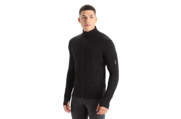 Image of Icebreaker Original Long Sleeve Half Zip Top - Mens, Black, Extra Small, IB100871001XS