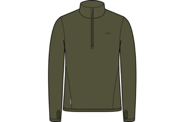 Image of Icebreaker Original Long Sleeve Half Zip Top - Men's, Loden, Large, IB100871069L