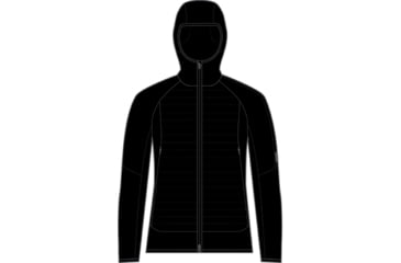Image of Icebreaker Quantum Hybrid Long Sleeve Zip Hoodie - Men's, Black, Extra Large, IB0A56QP001XL