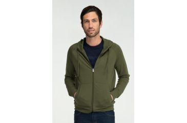 Image of Icebreaker Quattro Long Sleeve Zip Hood Clearance - Men's-Cargo-Medium
