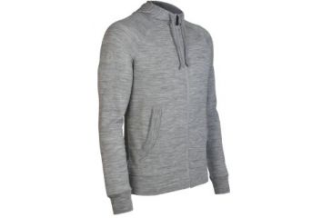 Image of Icebreaker Quattro Long Sleeve Zip Hood - Men's-Metro-Large