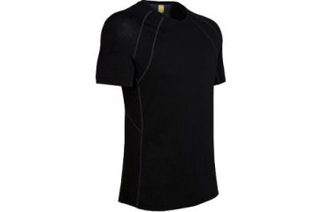 Image of Icebreaker Quest Crewe Short Sleeve Shirt - Men's-Black-X-Large