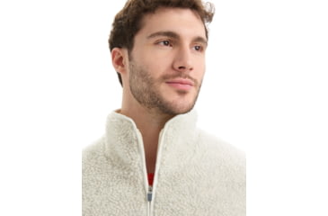 Image of Icebreaker RealFleece Merino High Pile Vest - Mens, Ecru Heather/Snow, 2XL, IB0A56NZ227XXL