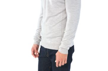 Image of Icebreaker Shearer Crewe Sweater - Mens, CHAR HTHR/STEEL HTHR, Small, 104326A18S