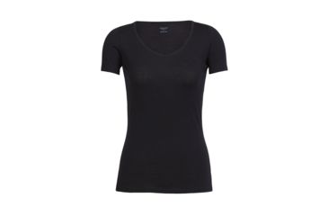 Image of Icebreaker Siren Short Sleeve SweeTheart Top - Women's, Black, Extra Large, IB103062001XL