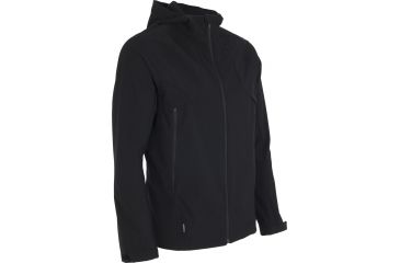 Image of Icebreaker Stealth Long Sleeve Hood Jacket - Men's-Black-Large