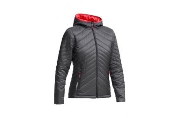 Image of Stratus Long Sleeve Zip Hood Jacket - Womens-Monsoon/Grapefruit-X-Small