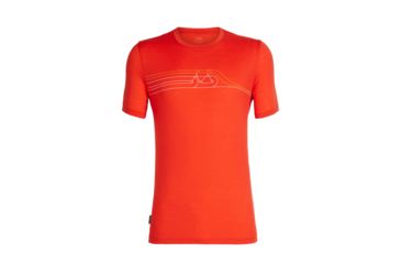 Image of Icebreaker Tech Lite Short Sleeve Crewe Cadence PuLong Sleevee - Mens, CHILI RED, L, 104574601L