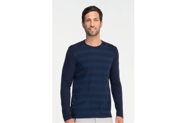 Image of Icebreaker Tech Long Sleeve Crew Top - Men's-Admiral Overdye-X-Large