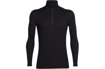 Image of Icebreaker Tech Long Sleeve Half Zip - Men's-Black-X-Large