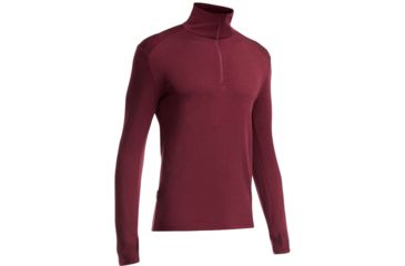 Image of Icebreaker Tech Long Sleeve Half Zip - Mens-Redwood-Medium