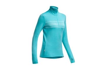 Image of Icebreaker Tech Long Sleeve Half Zip Top - Women's-Fair Isle Glacier-X-Small