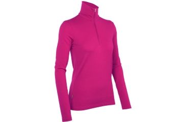Image of Icebreaker Tech Long Sleeve Half Zip Top - Women's-Magenta-Large