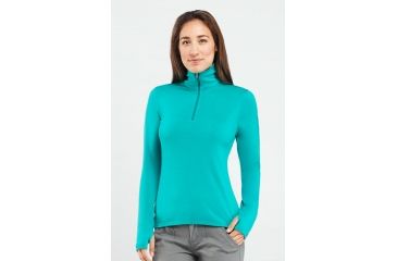 Image of Icebreaker Tech Long Sleeve Half Zip Top - Women's-Mermaid-X-Small