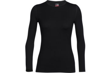 Image of Icebreaker Tech Top Long Sleeve Crew - Women's-Black-X-Small