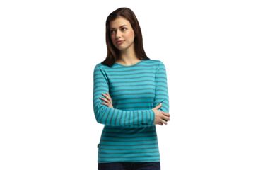 Image of Icebreaker Tech Top Long Sleeve Crew - Women's-Stripe Glacier-Medium