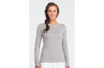 Image of Icebreaker Tech Top Long Sleeve Crew - Womens-Metro Heather-Small