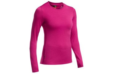Image of Icebreaker Tech Top Long Sleeve Crew - Womens-Raspberry-Medium