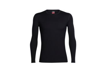Image of Icebreaker Tech Top Long Sleeve Crewe, Black/Black, 2XL, 104033001XXL