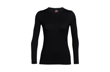 Image of Icebreaker Tech Top Long Sleeve Crewe, Black, XL, 104037001XL