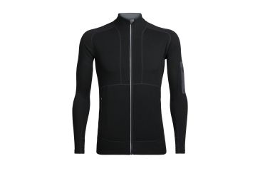 Image of Icebreaker Tracer Long Sleeve Zip, Black/Monsoon, L, 104103001L