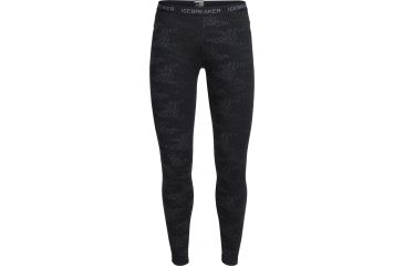 Image of Icebreaker Vertex Leggings Flurry - Women's-Black/Jet Heather/Black-Small