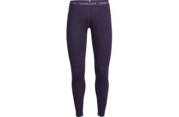 Image of Icebreaker Vertex Leggings - Women's-Burgundy Heather/Eggplant-Large