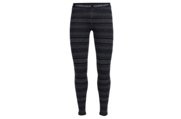 Image of Icebreaker Vertex Leggings - Women's-Icon Fairisle Jet Heather/Black-Large