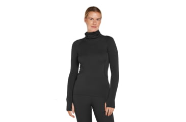 Image of Icebreaker Women 300 MerinoFine Polar LS Roll Neck, Black, M, IB0A5755001M