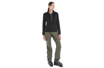 Image of Icebreaker Women Merino 560 Realfleece Elemental LS Zip, Black, S, IBBA56SR001S