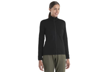 Image of Icebreaker Women Merino 560 Realfleece Elemental LS Zip, Black, S, IBBA56SR001S