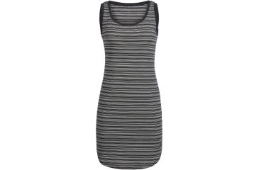 Image of Icebreaker Yanni Tank Dress - Women's-Stripe Black/Snow-Large