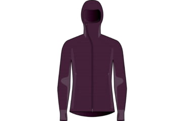 Image of Icebreaker ZoneKnit Explore Long Sleeve Zip Hoodie - Men's, Nightshade, 2XL, IB0A56SC853XXL