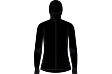Image of Icebreaker ZoneKnit Explore Long Sleeve Zip Hoodie - Women's, Black, Extra Large, IB0A56SD001XL