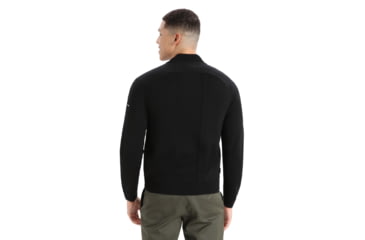 Image of Icebreaker ZoneKnit Insulated Knit Bomber - Mens, Black, Medium, IB0A56JQ001M
