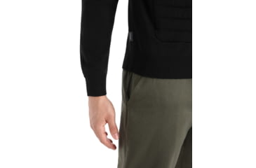 Image of Icebreaker ZoneKnit Insulated Knit Bomber - Mens, Black, Medium, IB0A56JQ001M