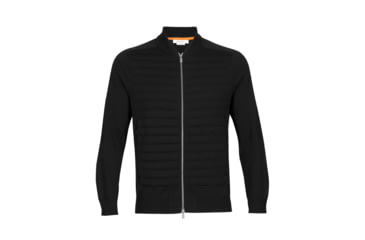 Image of Icebreaker ZoneKnit Insulated Knit Bomber - Mens, Black, Medium, IB0A56JQ001M