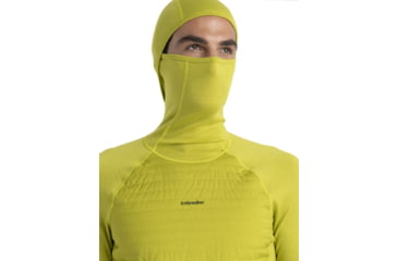 Image of Icebreaker ZoneKnit Insulated Long Sleeve Thermal Hoodie - Mens, Bio Lime, Large, IB0A56GR864L