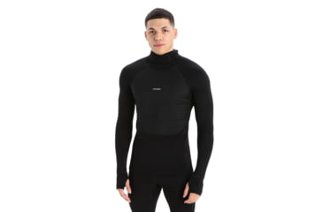 Image of Icebreaker ZoneKnit Insulated Long Sleeve Thermal Hoodie - Men's, Black, Small, IB0A56GR001S