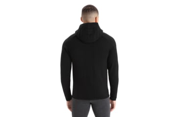 Image of Icebreaker ZoneKnit Insulated Long Sleeve Zip Hoodie - Men's, Black, Large, IB0A59HH001L