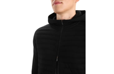Image of Icebreaker ZoneKnit Insulated Long Sleeve Zip Hoodie - Mens, Black, Large, IB0A59HH001L
