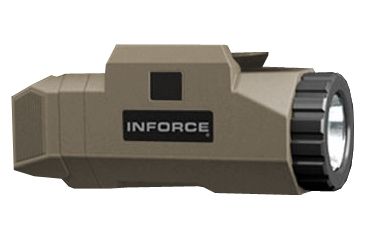 Image of InForce Auto Pistol LED Light w/IR,200 Lumens,FDE,Clam INF-APL-F-WIR
