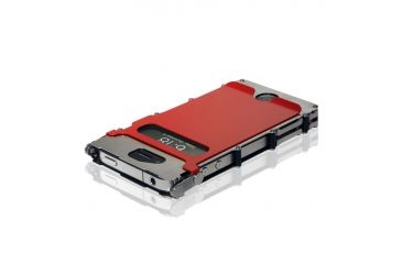 Image of iNoxCase 360 Phone Case - Brushed Stainless with Red Lid INOX4RX